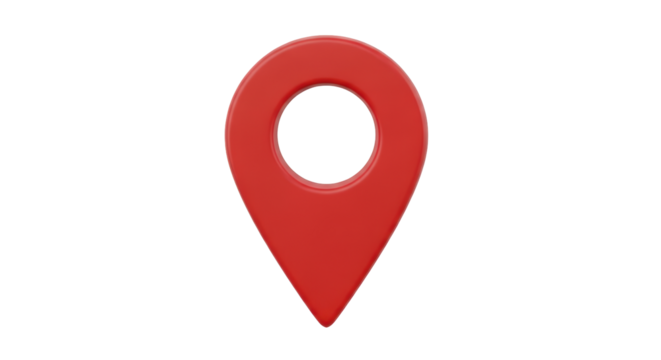 Isolated Red Location Pin