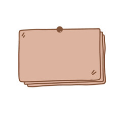 brown leather label for text editable text board design 