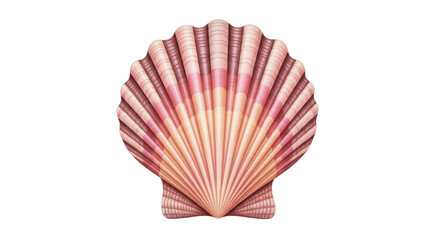 Isolated Scallop Seashell