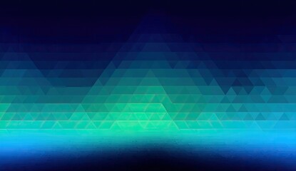 Abstract geometric pattern of translucent triangles in teal and blue tones