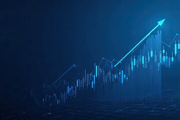 Abstract financial chart with upward trend (2)
