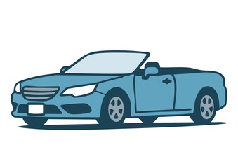 オープンカーのシンプルなイラスト