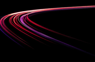 Abstract png vector with automobile red light streaks luminous motion blur fast speed car trail glowing transport city road futuristic bright night design