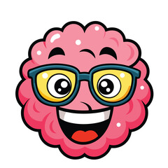design logo icon vector cartoon mascot funny brain