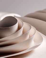 Elegant Curves of Smooth Fabric in Soft Tones