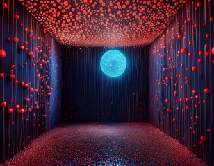 stage with red curtains