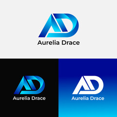 AD logo design, Tech logo