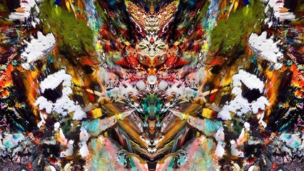 Fototapeta premium Abstract art background . Hand painting artwork on canvas .