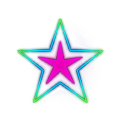 PNG Star Neon star graphic glowing with vibrant colors a modern design for digital art and creative projects