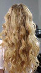 Naklejka premium Blonde wavy hair (1)