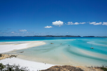 Hill Inlet Scenic View from Tongue Point Lookout on Whitsunday Island, Queensland, Australia