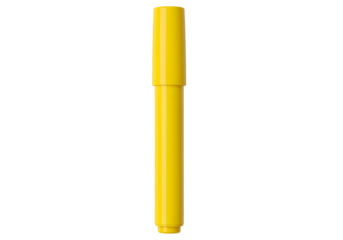 Vivid yellow marker stands out against a black background.
