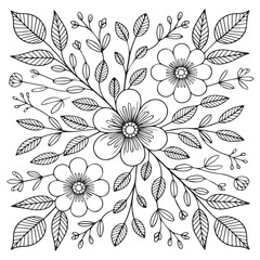 Abstract floral background with seamless flower design