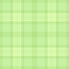 Sewing tartan plaid background, model check vector texture. Domestic fabric seamless textile pattern in green and light colors.