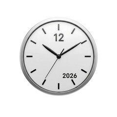 Minimalist Clock Countdown to Midnight for New Year 2026