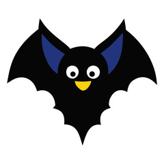 Bat icons and white background. Halloween bat vector.