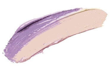 Purple and yellow paint strokes blending together to create gradient effect on transparent background for colorful packaging