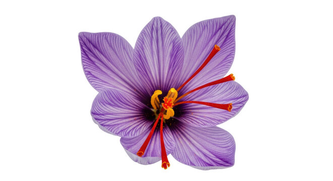 Isolated Saffron Flower