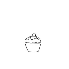 hand drawn cupcake