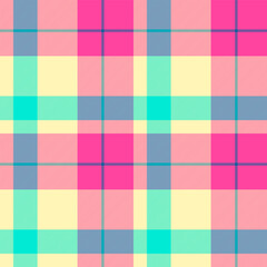 Uk textile tartan fabric, commerce texture check vector. 40s plaid seamless pattern background in light and pink colors.