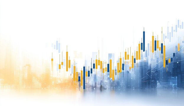 Abstract cityscape with financial charts (1)