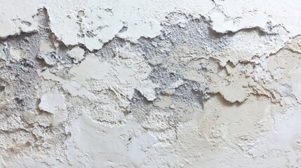 Obraz premium Textured White Wall with Peeling Paint and Cracked Surface for Artistic or Interior Design Use