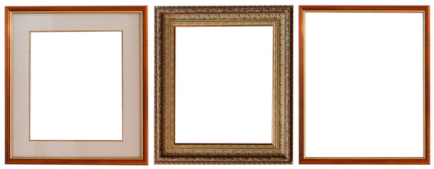 Fototapeta premium set of isolated picture frames gallery