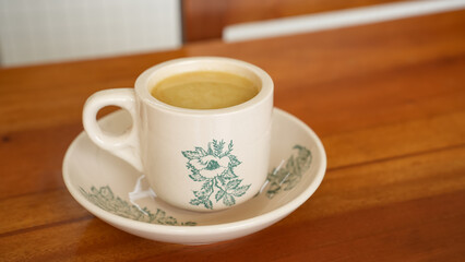 A cup of coffee. Kopitiam, traditional coffeeshop popular in Malaysia
