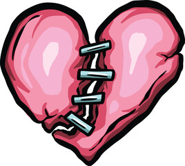 Cartoon Zombie Dead Heart Broken Love Illustration © squeebcreative