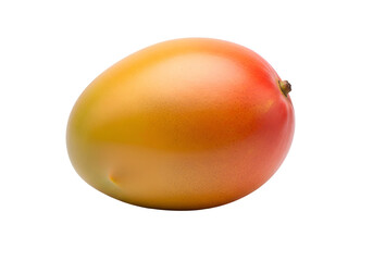 Ripe Mango Isolated on White Background Close-up.