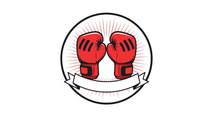 Fototapeta premium Icon of boxing gloves emblematic of combat sports and fitness training regimens