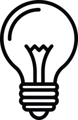 Light Bulb Icon &ndash; Innovation and Idea Symbol Vector