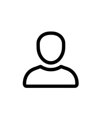 Fototapeta premium User avatar icon in black outline style