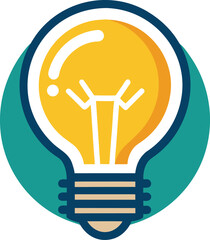 Bright Light Bulb Vector &ndash; Symbol of Ideas and Solutions