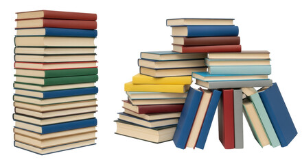 Isolated Stacks of Books