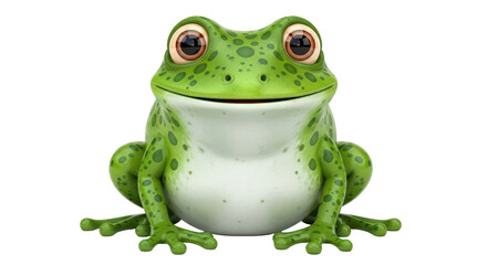 Isolated Smiling Frog