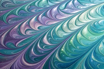 Abstract Iridescent Acrylic Pour