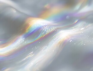 Abstract iridescent surface with flowing, light-catching textures (1)