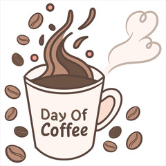 coffee cup vector . Coffee  Mug design. Cup coffee beans wooden. Vector icon cup of coffee. coffee cup logo template. coffee concept. Coffee Bean Icon. 