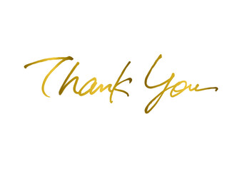 Obraz premium Thank You,hand lettering,golden color