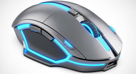 Ergonomic gaming mouse with striking blue led lighting for enhanced gameplay