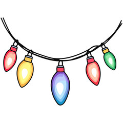 christmas lights, christmas, festival, vector, transparent background, object, equipment, icon, celebration, ornament, decoration, beauty, happy, pattern, xmas, color, shiny