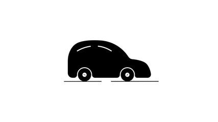 Car Icon Animation Isolated on Transparent Background – Modern Minimal 4K Motion Graphic for Automotive, Transport and Digital Projects. - Powered by Adobe