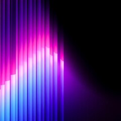 Abstract vertical light streaks in purple and blue gradient