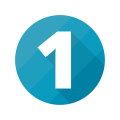 Number 1 icon isolated on transparent background