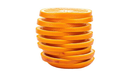 Isolated Orange Slices Stack