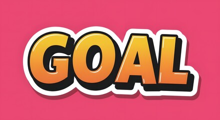 Colorful goal graphic design