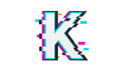 Isolated Glitch Letter K