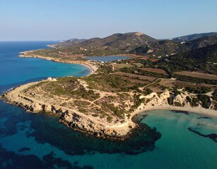 Obraz premium Coastal landscape with a bay