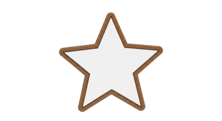 Isolated Wooden Star Frame